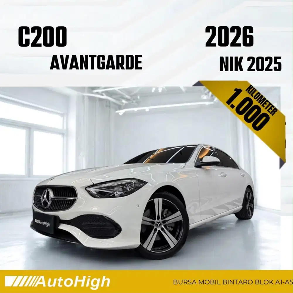 DP10% [Km1.000] C200 AVG Sunroof 2025 White Reg 2026 #AUTOHIGH