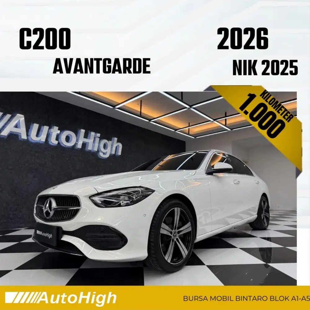DP10% [Km1.000] C200 AVG Sunroof 2025 White Reg 2024 #AUTOHIGH