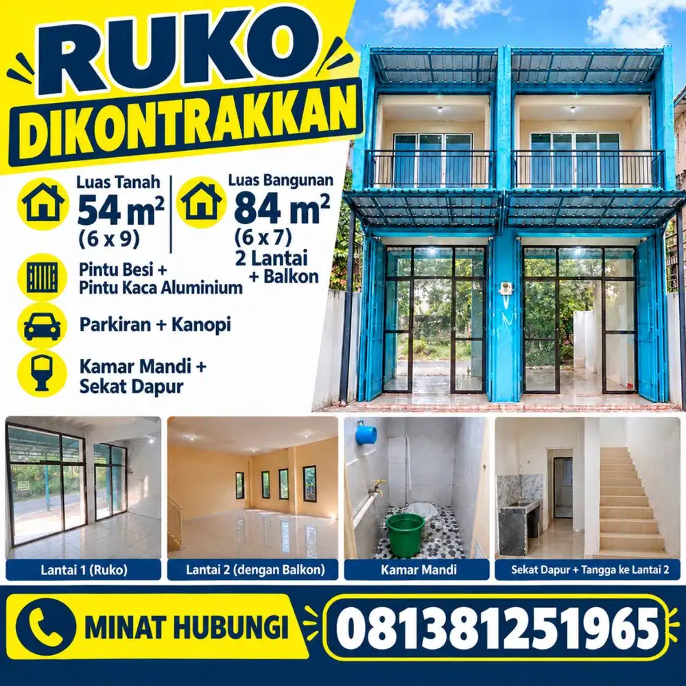 Ruko 2 Lantai Duren Seribu Deket Komplek Arco dan Wisata Herbal Insani