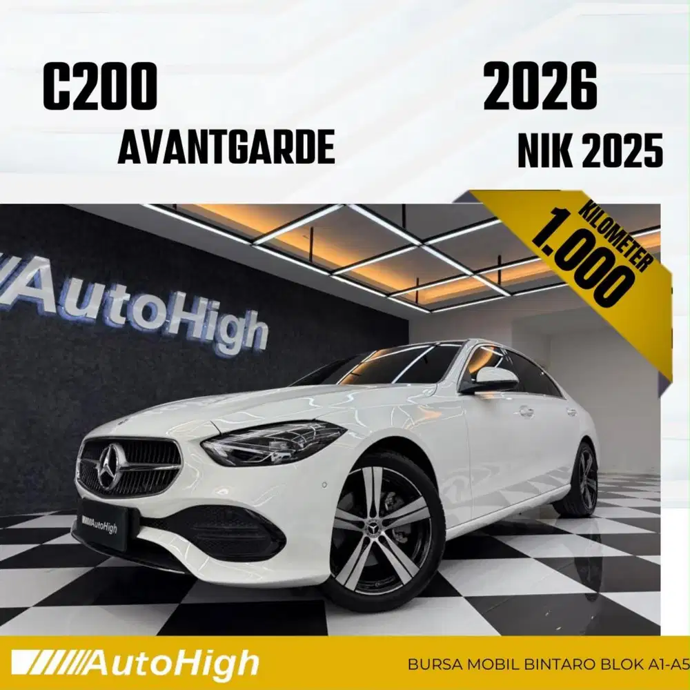 DP10% [Km1.000] C200 AVG Sunroof 2025 White Reg 2024 #AUTOHIGH