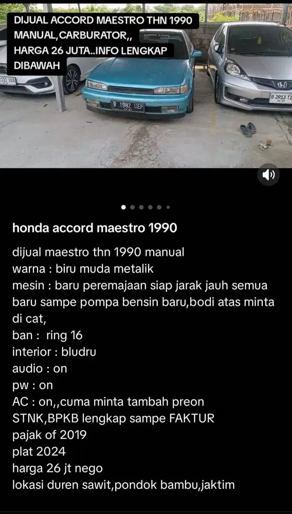 Dijual maestro 1990