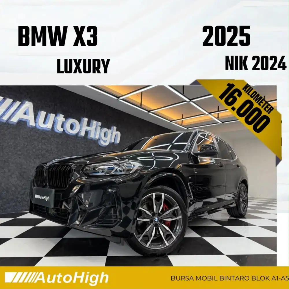 DP10% [Km16.000] X3 M-Sport 2024 Black Reg 2025 #AUTOHIGH