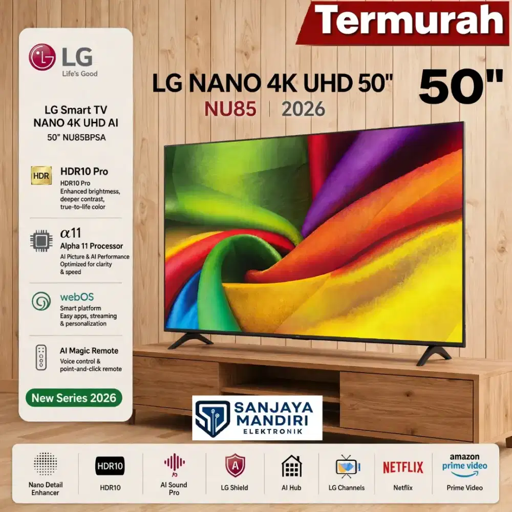 LG NANO 4K 50 UHD Smart TV 50UN85 New 2025 HDR10 Pro a11 Gen9Procesor