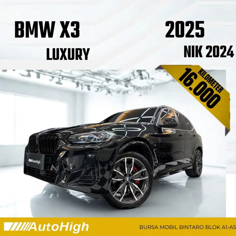 DP10% [Km16.000] X3 M-Sport 2024 Black Reg 2025 #AUTOHIGH