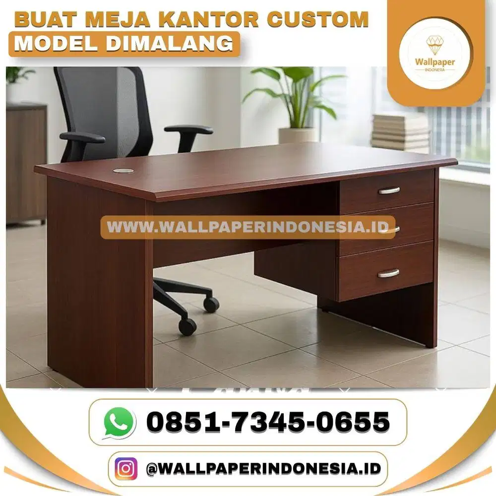BUAT MEJA KANTOR CUSTOM MODEL DI MALANG