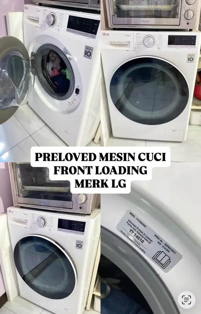 MESIN CUCI FRONT MERK LG