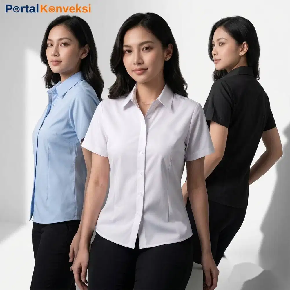 Grosir Kemeja Wanita Lengan Pendek dan Lengan Panjang