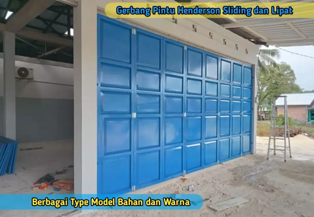 Pasang Gerbang Pintu Henderson Untuk Garasi Rumah  Toko Bengkel