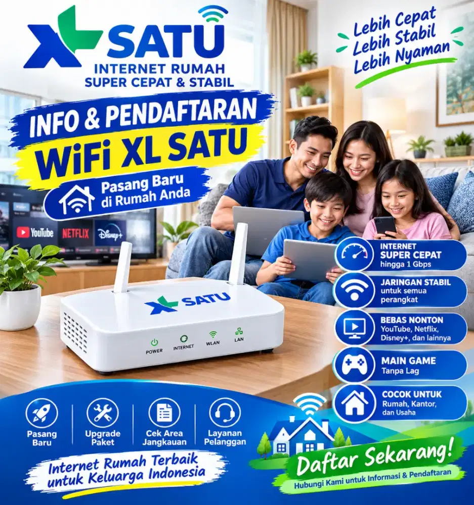 Melayani pasang baru Wifi XL SATU