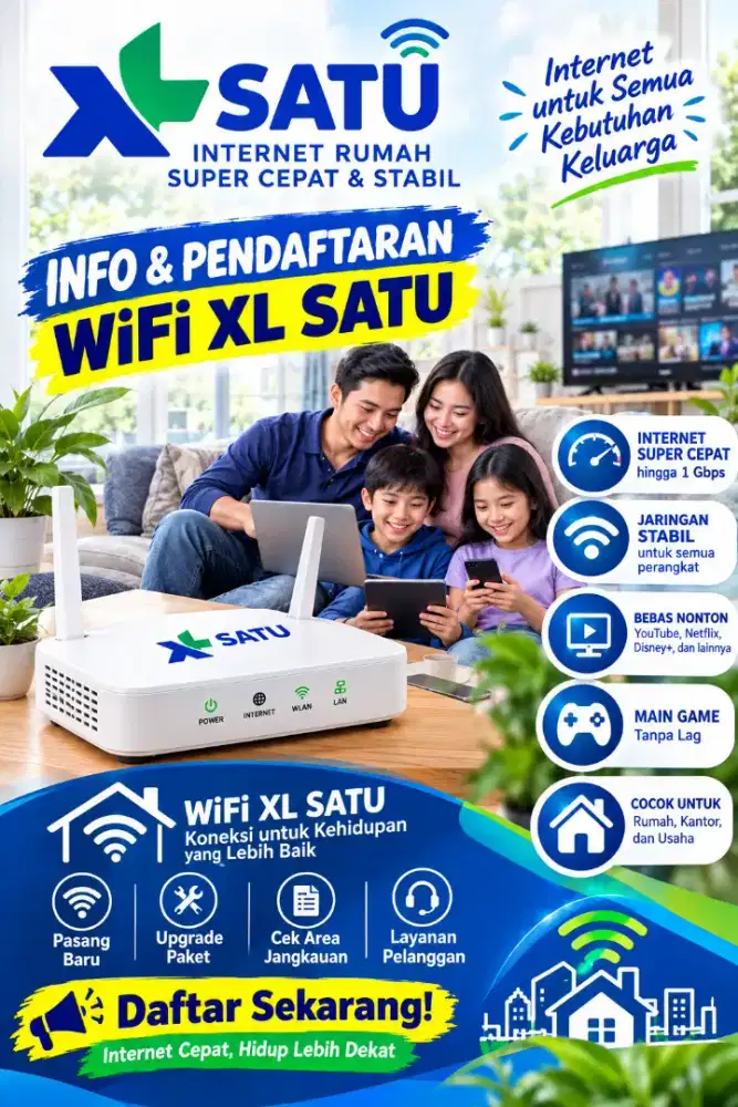 Info dan pendaftaran Wifi XL SATU