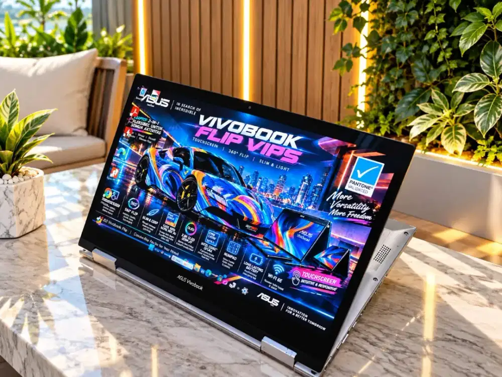 Laptop Asus Vivobook TOUCHSCREEN FLIP VIPS SSD 512Gb SLIM DUAL VGA