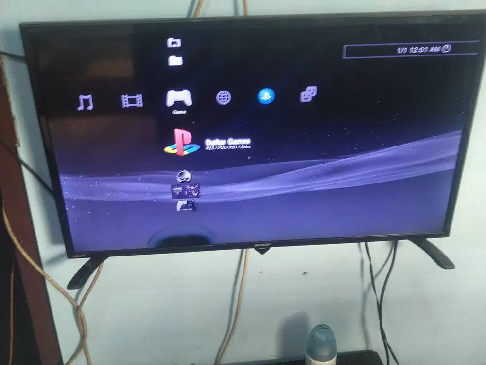 Tv Sharp 32inch LED belum android plus bracket Dan dus