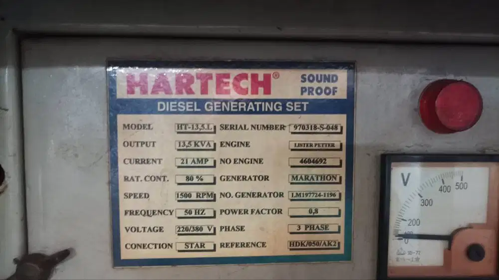 Genset Bekas 13,5 KVA Aktif