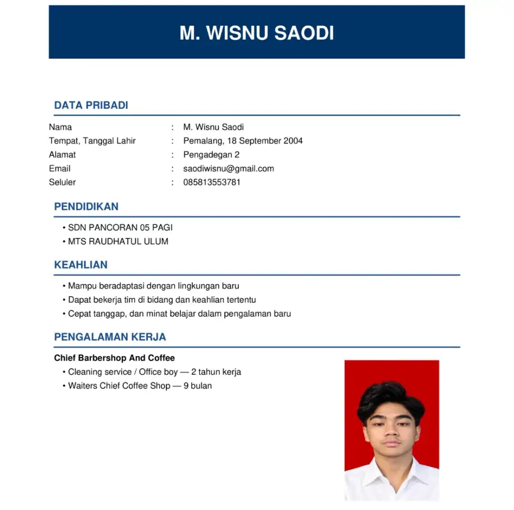 CARI KERJAAN UNTUK SAYA