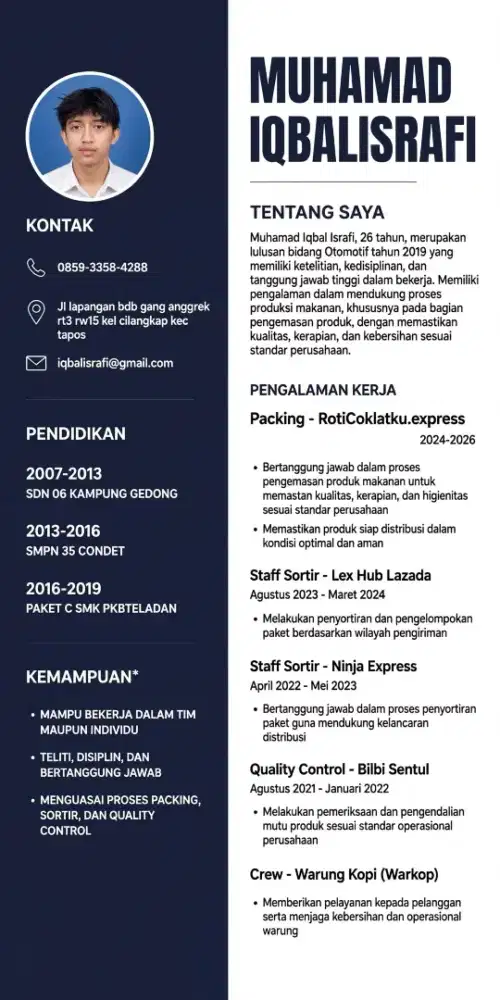 Info lowongan kerja