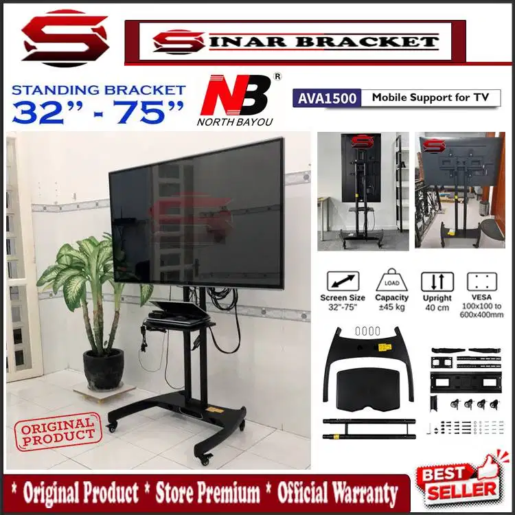 Bracket Standing TV North Bayou 75,65,55,43,32 Inch NB AVA 1500 NEW NB