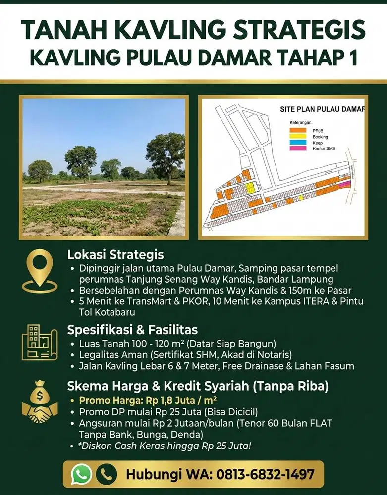 Tanah Kavling Way Kandis