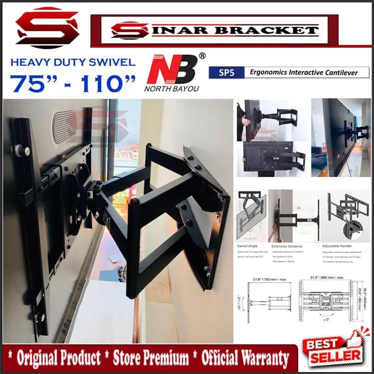 NBSP5 110 INCH NB SP5 breket 100 tv lcd led BRACKET SWIVEL 75 - 110