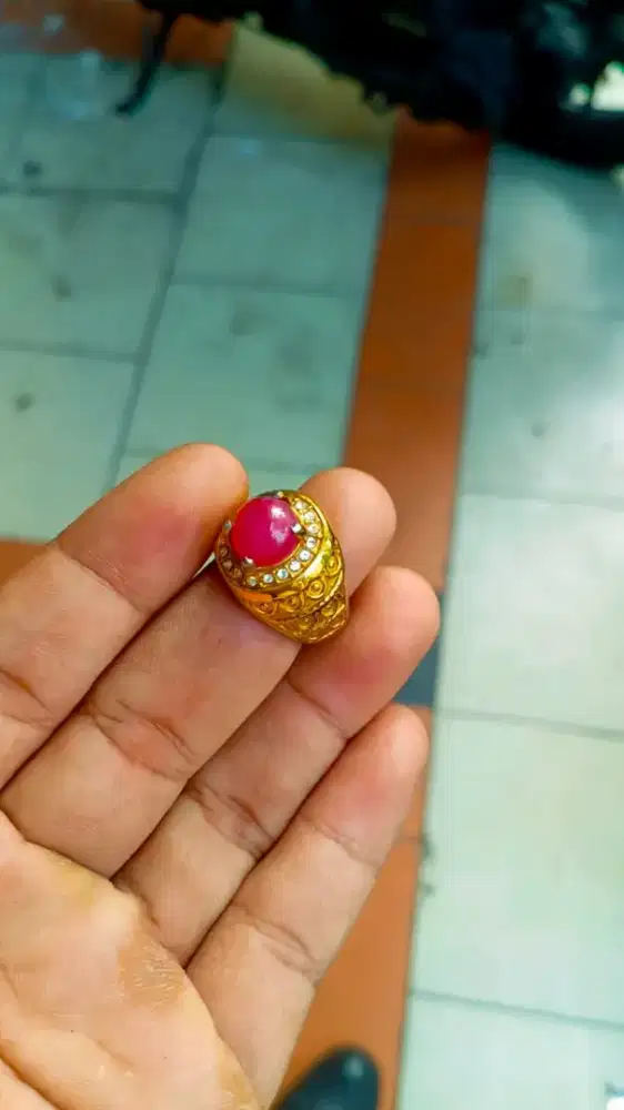 Batu merah delima natural sepuh 100%