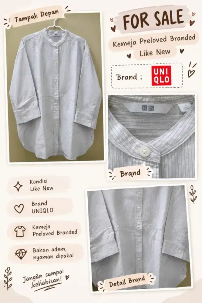 Dijual kemeja Uniqlo