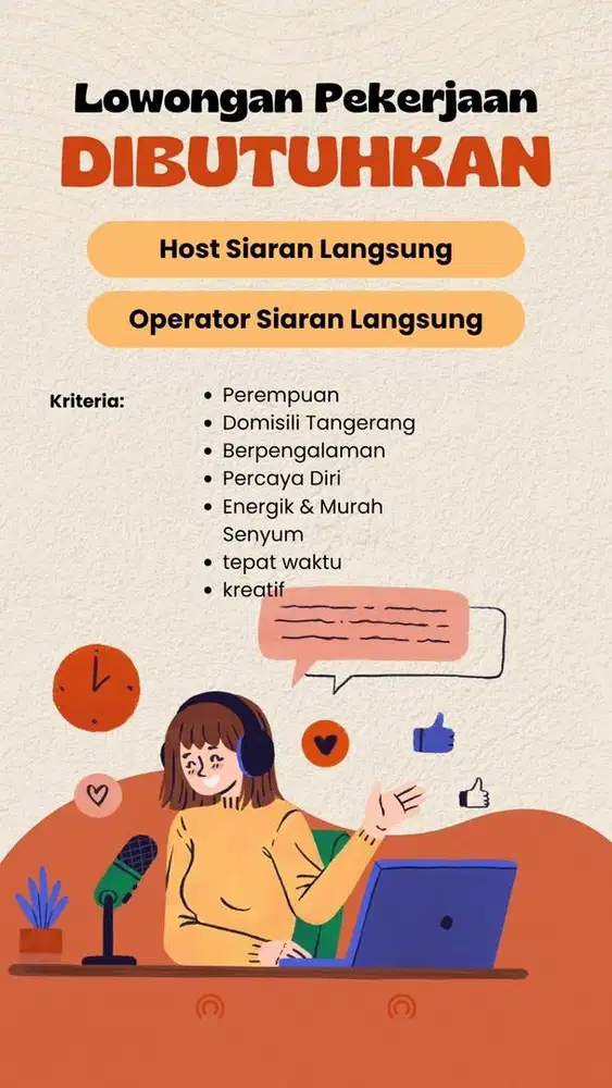 DIBUTUHKAN HOST LIVE