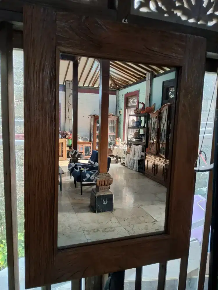 Cermin Jati Rustic Vintage 75x55