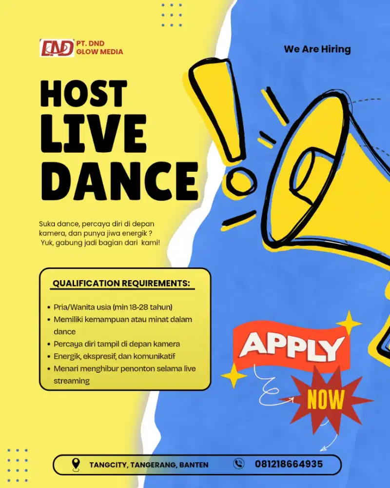 INFO LOKER *HOST LIVE DANCE*