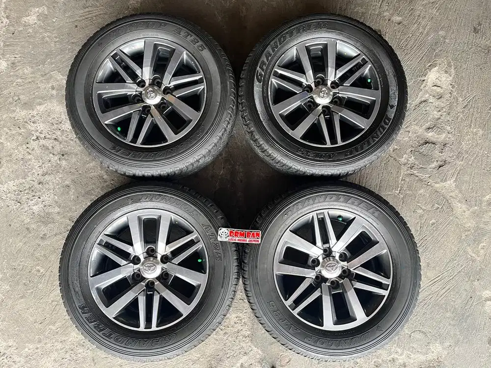 velg oem fortuner vrz ring 18 lubang 6/139 ban masi tebel semua