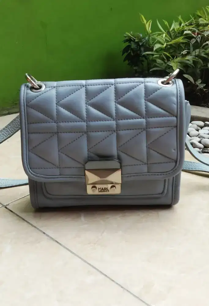 Tas kulit Karl Lagerfeld preloved luar