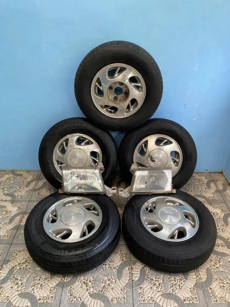 Velg ban R14 185/80 kijang lgx 2003 dan headlamp ori lgx