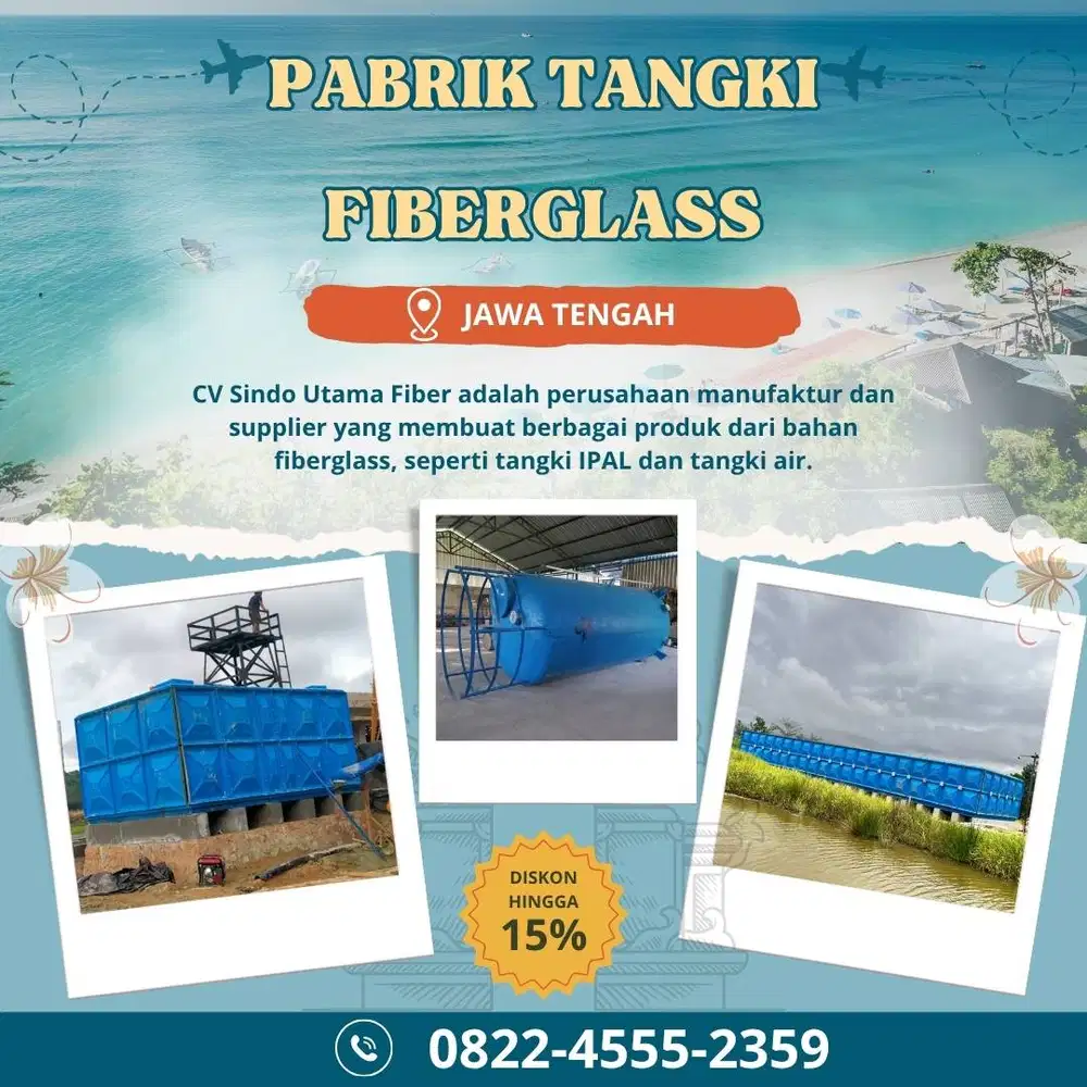 Tangki Fiberglass FRP-Panel Tank, Roof Tank & Ground Tank Semarang