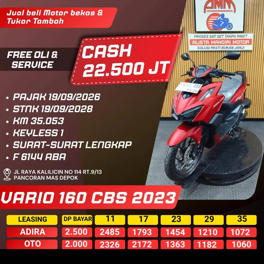 VARIO 160 CBS 2023 BISA KREDIT/TRADE IN/BAYAR PAKAI CC/PAYLATER