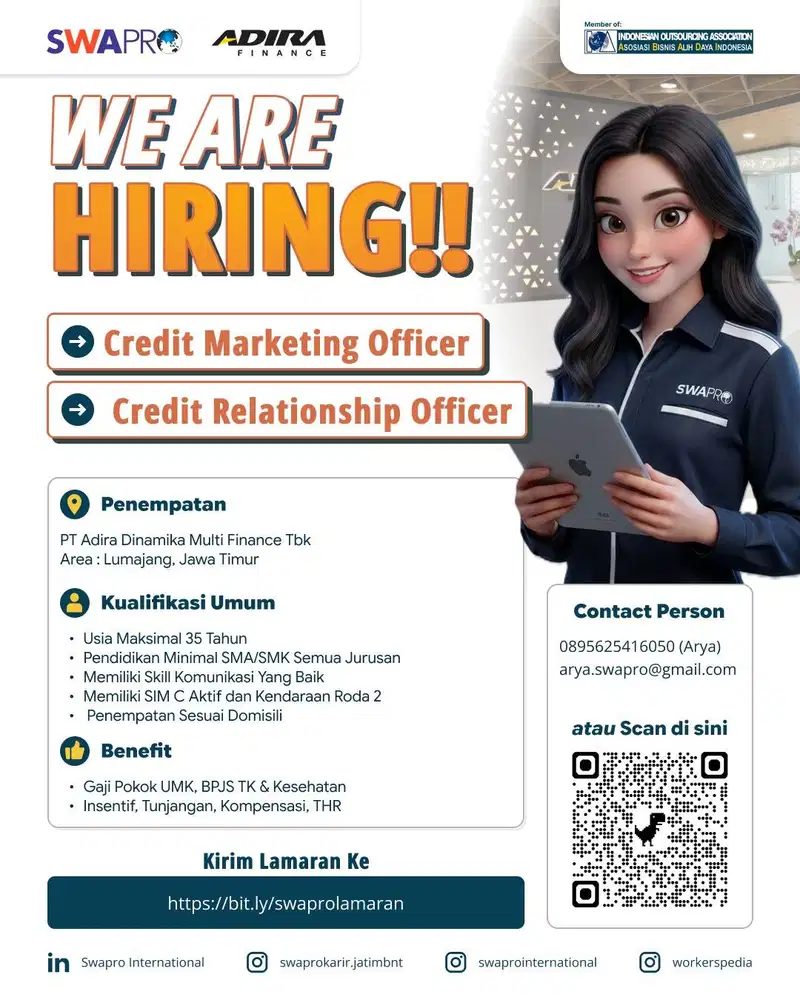 LOWONGAN PT ADIRA MULTIFINANCE - MARKETING