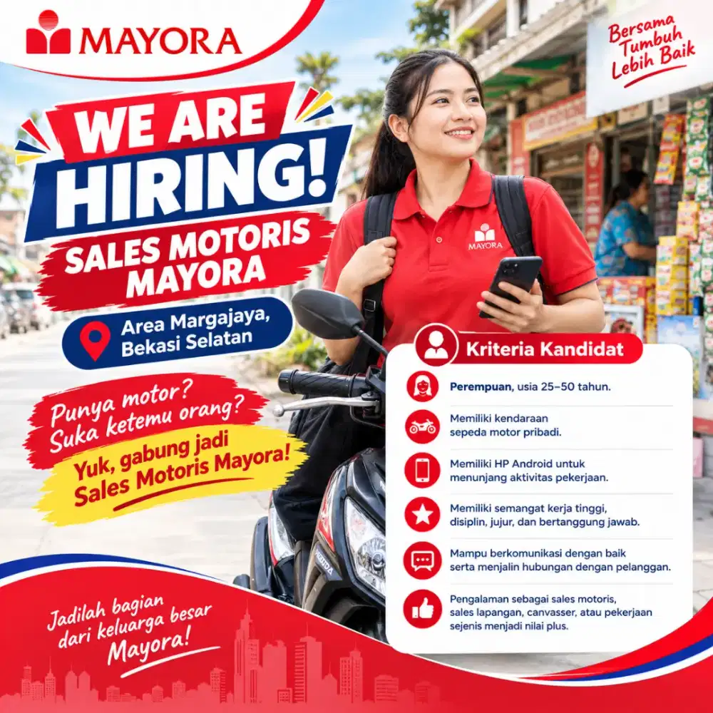 LOWONGAN KERJA – SALES DIRECT SELLING MAYORA