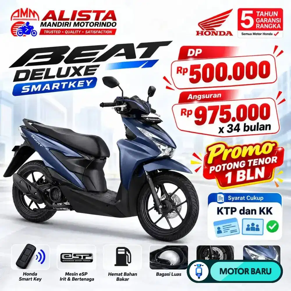 HONDA BEAT DELUXE CBS ISS DP HANYA 500 RIBU