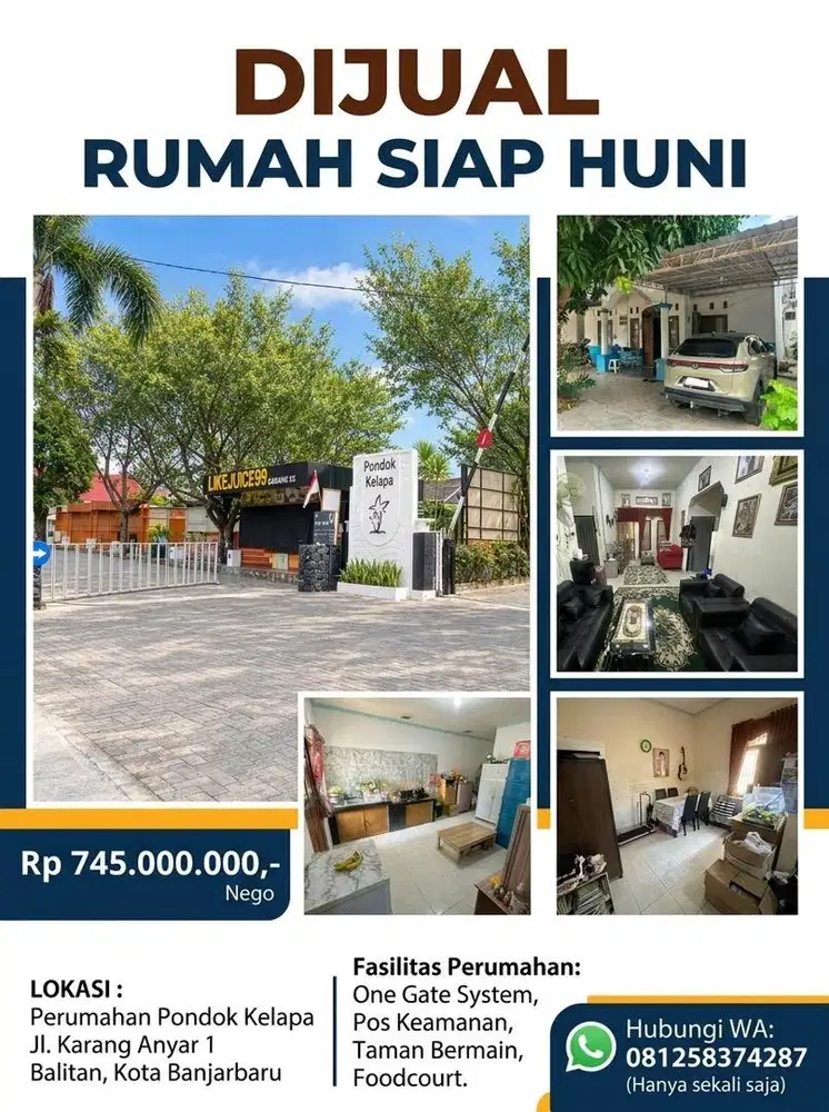 Rumah di Perumahan Pondok Kelapa Banjarbaru