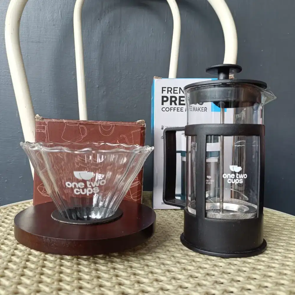 paketan french press dan coffee dripper  manual coffee maker espresso