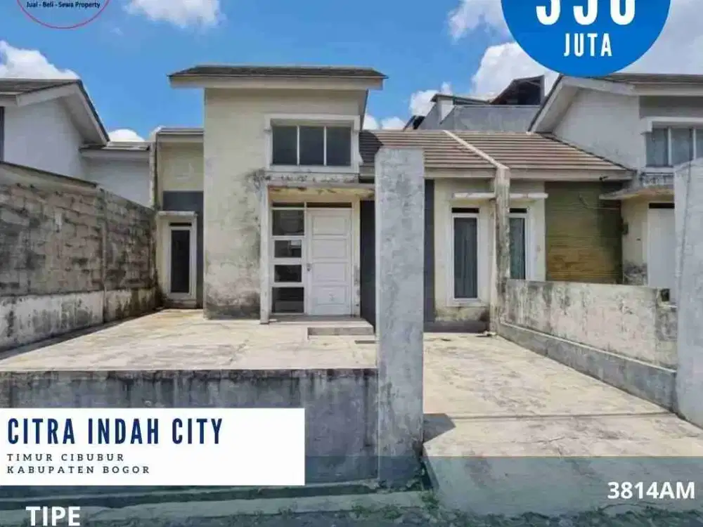 Dijual murah Rumah diCitra Indah City posisi dekat pos security