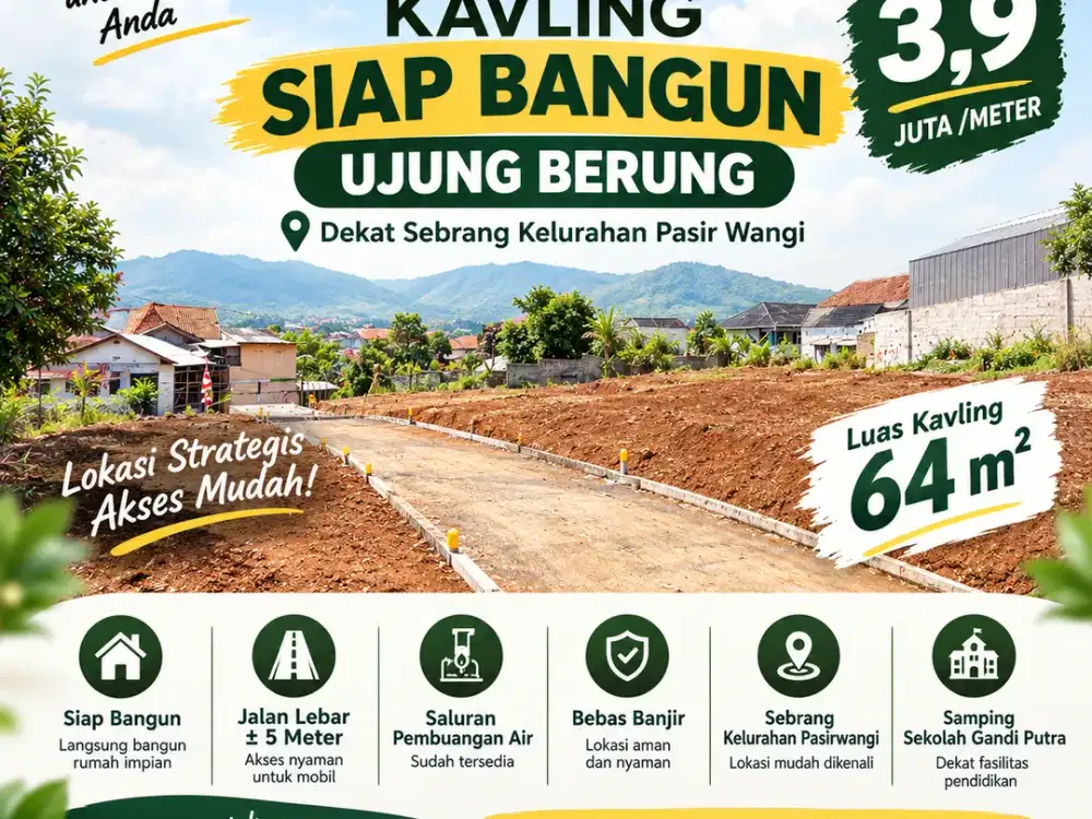 Cari Tanah Murah di Ujung Berung? Ini Kavling Rp249,6 Juta!