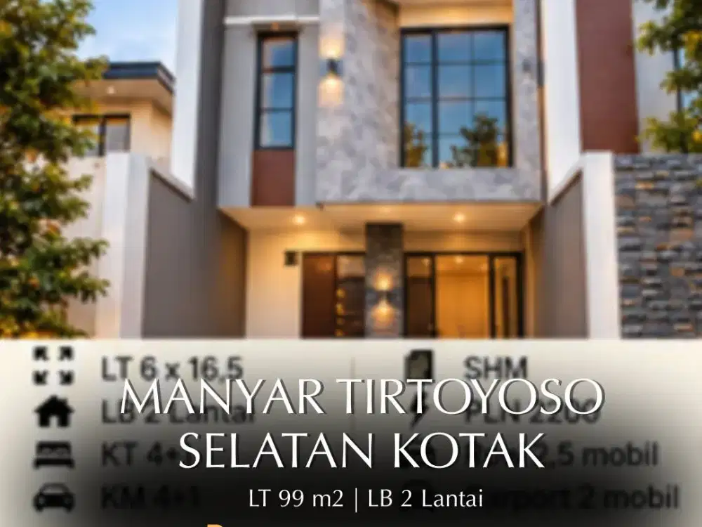 DIJUAL RUMAH  MANYAR TIRTOYOSO