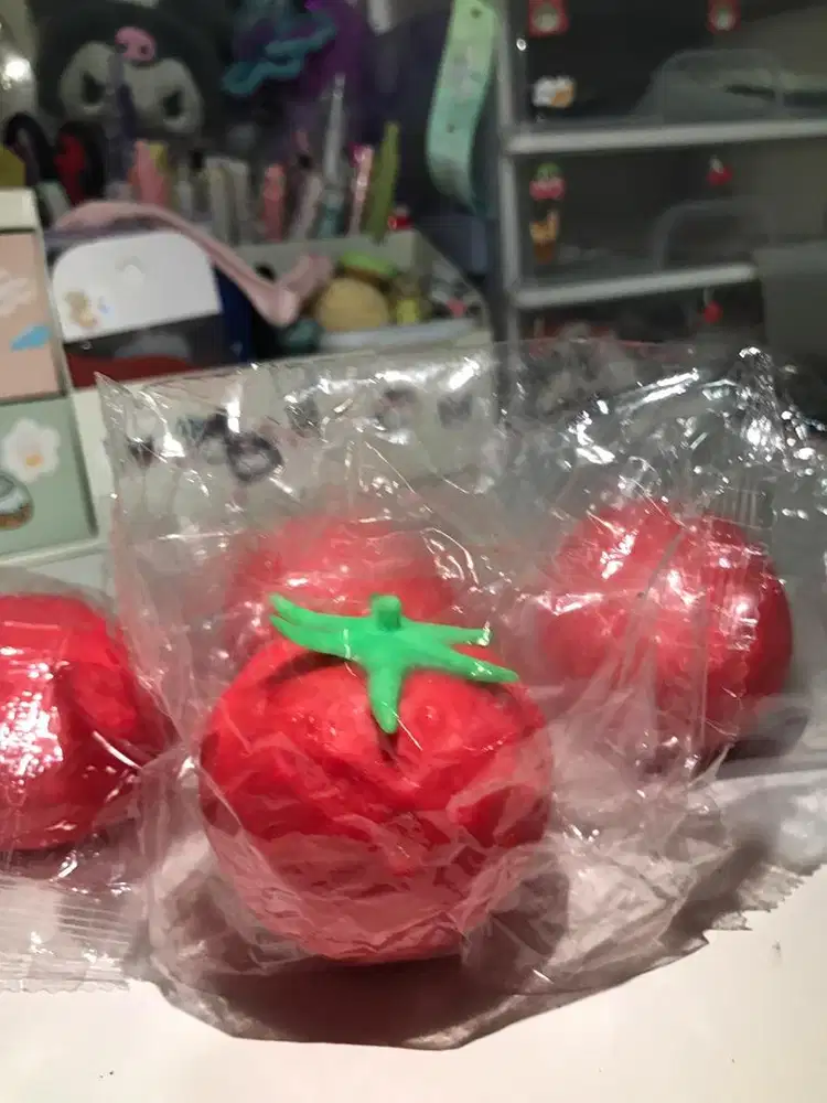 Mainan anak stress ball squishy dumpling bun glitter