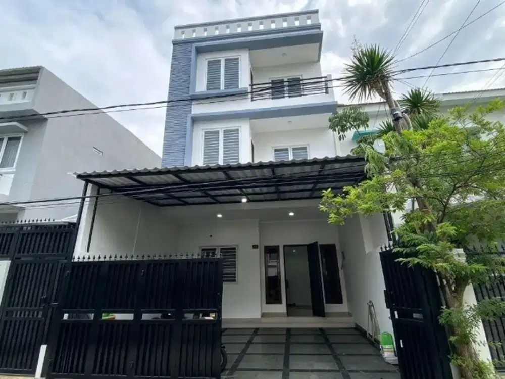 Dijual Cepat Rumah Modern 4 Lantai + Rooftop di Sunter Graha Pratama  Siap Huni, SHM, Bebas Banjir