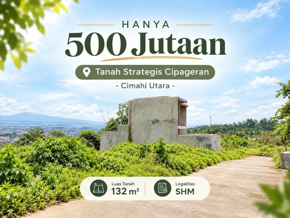 Dijual Tanah SHM di Cimahi Utara - Dekat Alam Wisata