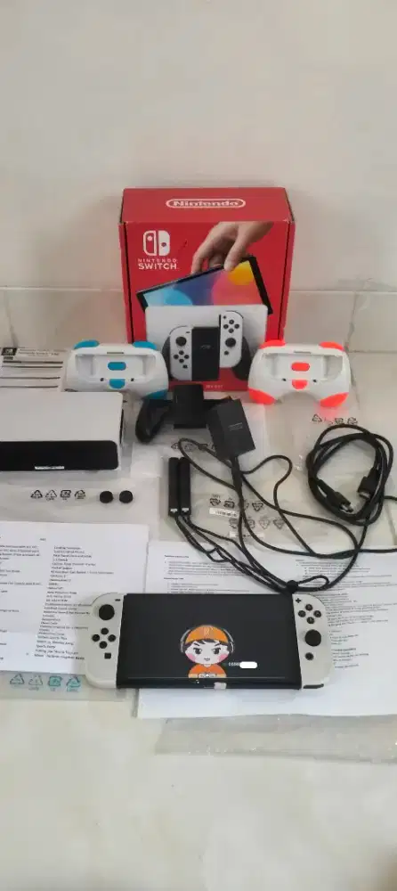 Nintendo Switch OLED Mulus Fullset 512GB Pembelian Butik Games