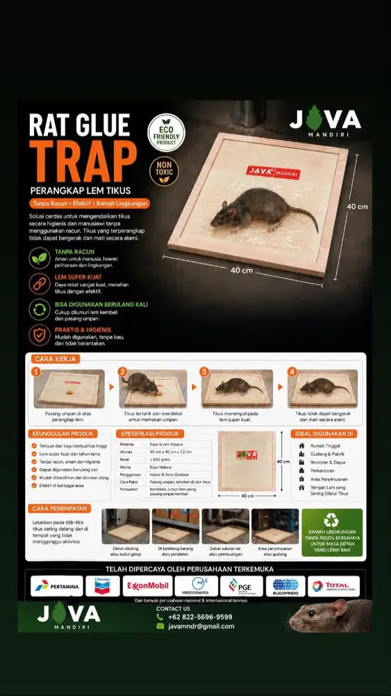 Perangkap Papan Lem Tikus Pest Control Balikpapan - RAT GLUE TRAP
