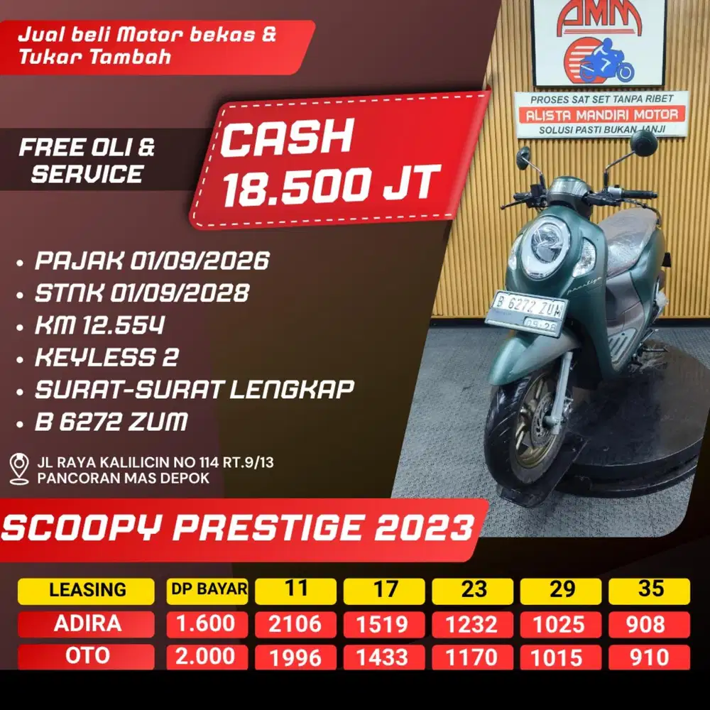 SCOOPY PRESTIGE 2023 REMOT 2 CASH / KREDIT ALISTA