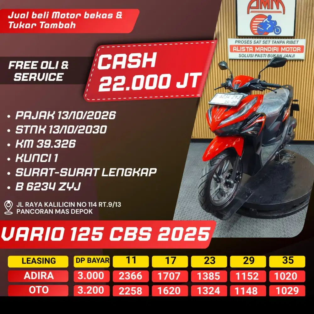 VARIO 125 CBS 2025 CASH / KREDIT ALISTA