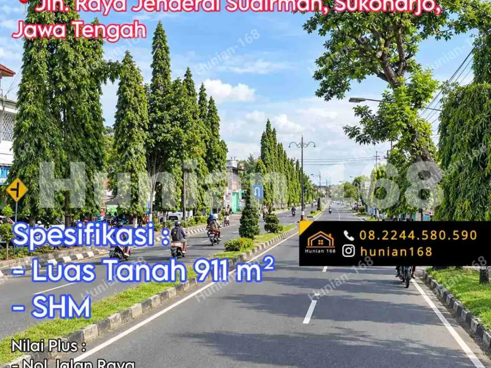 Tanah Jalan Raya Provinsi Jenderal Sudirman Sukoharjo Wonogiri Jawa Tengah Bendosari Propinsi