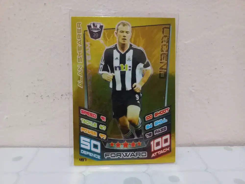 KARTU BOLA TOPPS MATCH ATTAX ALAN SHEARER LEGEND LIMITED