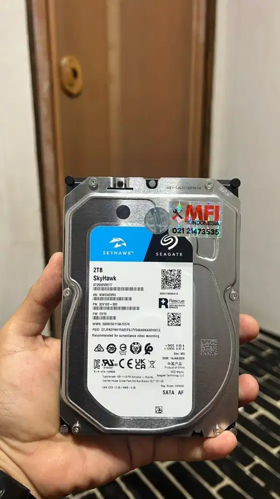 CCTV/Hdd/Hardisk Internal Seagate Skyhawk MFI 2TB ORIGINAL